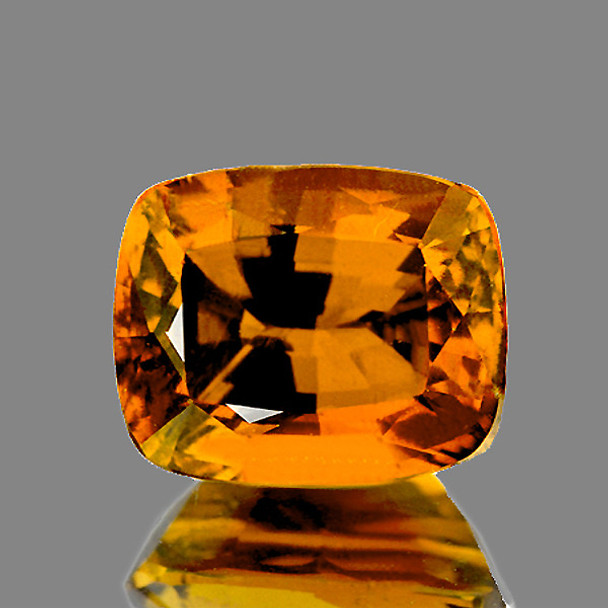 9x7.5 mm Cushion 2.21cts AAA Luster Natural Intense Golden Orange Citrine [Flawless-VVS]