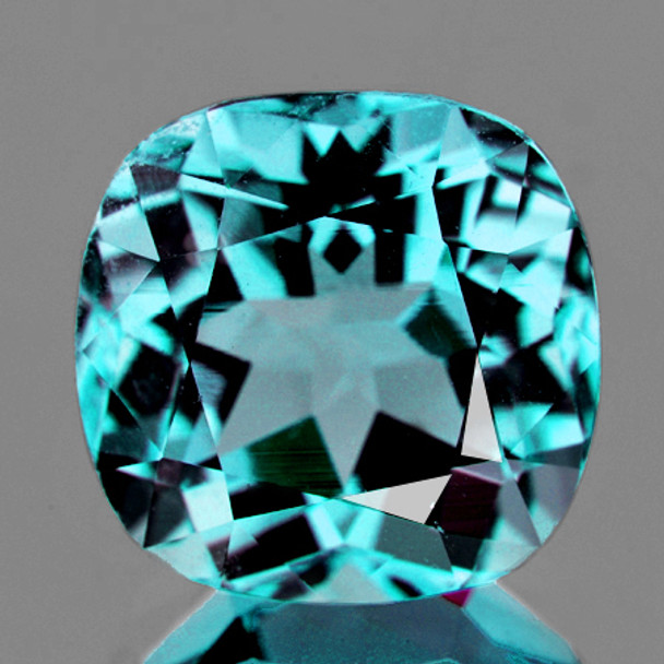 6.50 mm Cushion 1.11ct AAA Luster Natural Sparkling Blue Apatite [FLawless-VVS]