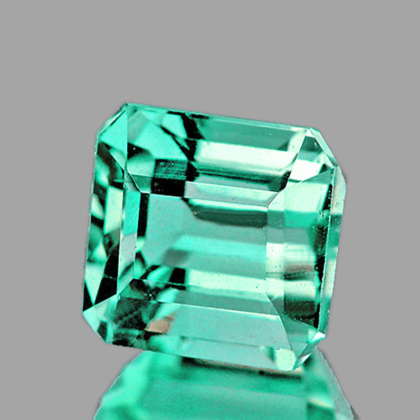6x5 mm Octagon 1.10ct AAA Fire Luster Natural Intense Green Blue Apatite [Flawless-VVS]