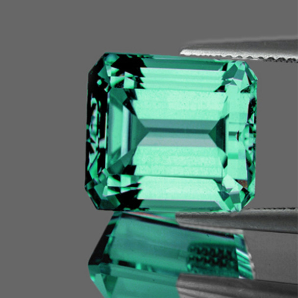 6x5 mm Octagon 0.97ct AAA Fire Luster Natural Blue Green Apatite [Flawless-VVS]