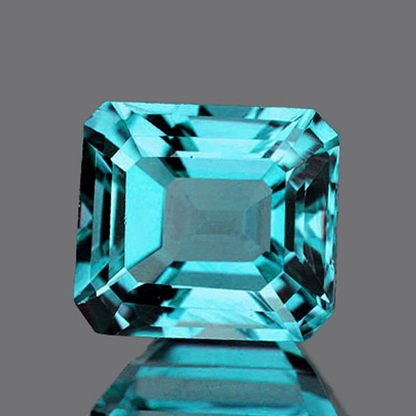6x5 mm Octagon 0.86ct AAA Fire Luster Natural Intense Blue Apatite [Flawless-VVS]