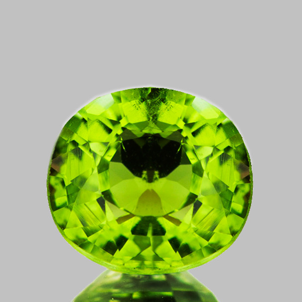 7x6 mm Oval 1.28cts Sparkling Luster Natural Vivid Green Tourmaline [VVS]