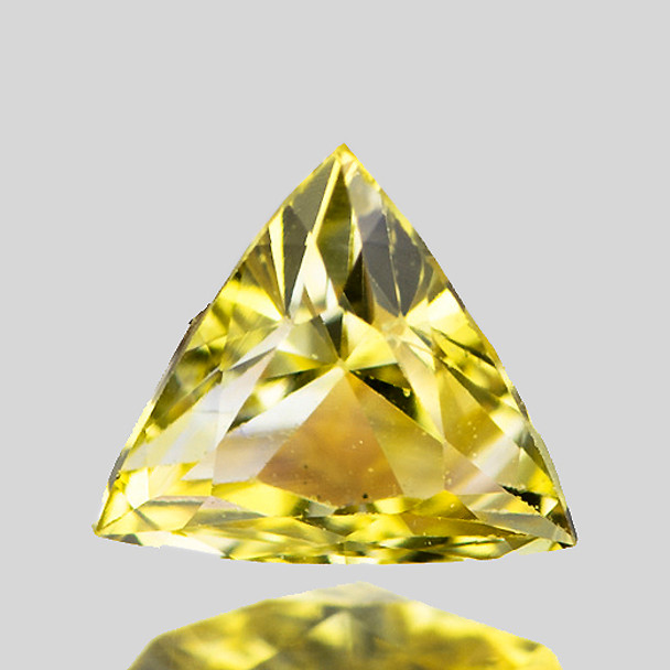 5.00 mm Trillion 0.46ct AAA Fire Natural Yellow Sapphire [Flawless-VVS]