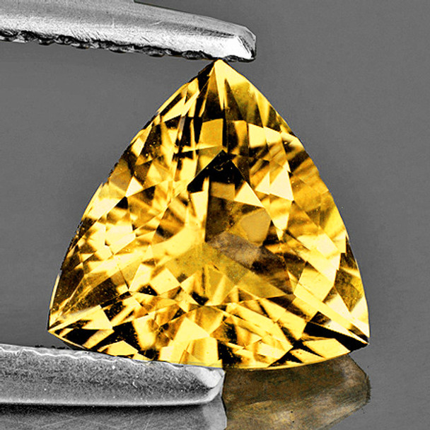 5.50 mm Trillion 0.63ct AAA Fire Sparkles Natural Yellow Sapphire [Flawless-VVS]
