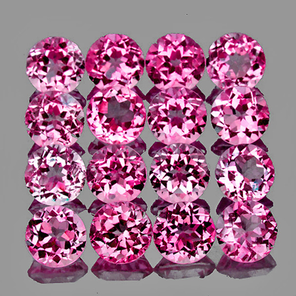 1.80 mm Round 40 pieces Fire Luster Natural Pink Tourmaline [Flawless-VVS]