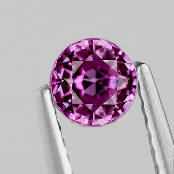 4.40 mm Round 1 piece Fire Luster Natural Unheated Brilliant Intense Purple Sapphire [Flawless-VVS]-Free Certificate
