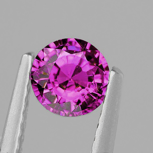 4.50 mm Round 1 piece AAA Luster Natural Unheated Intense Pink Purple Sapphire [Flawless-VVS]-Free Certificate