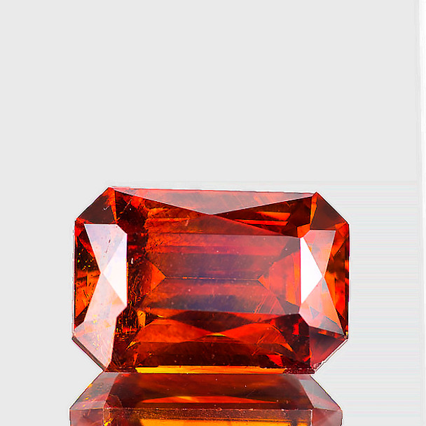14.5x9.5 mm Octagon 11.0cts Superb Luster Natural Red Orange Sphalerite [VVS]-Top Grade Rare