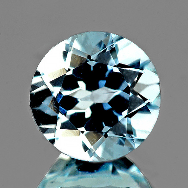 5.00 mm Round 1 piece AAA Luster Natural Sky Blue Aquamarine [Flawless-VVS]