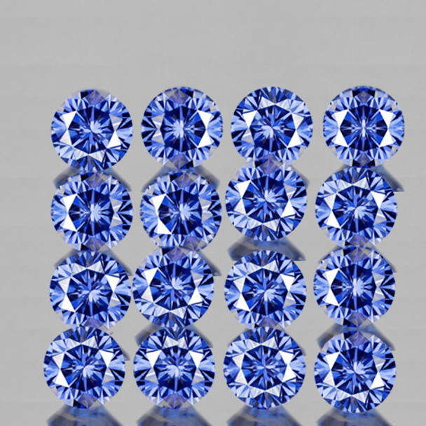 2.20 mm Round 16 pcs Superb Brilliancy Natural Ceylon Blue Sapphire [Flawless-VVS]