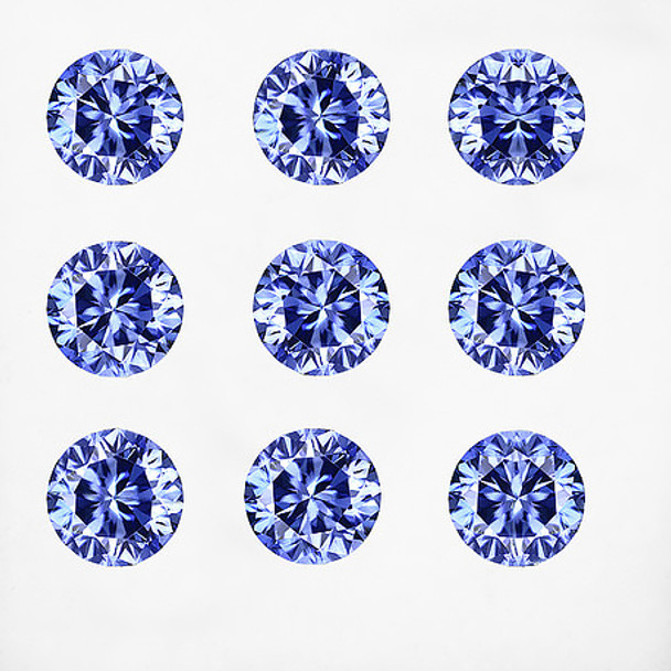 2.70 mm Round 9 pcs Superb Brilliancy Natural Sweet Ceylon Blue Sapphire [Flawless-VVS]- Top Grade