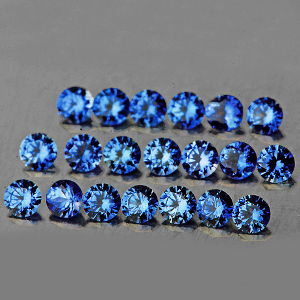 1.80 mm Round 30 pcs Superb Brilliancy Natural Intense Blue Sapphire [Flawless-VVS]