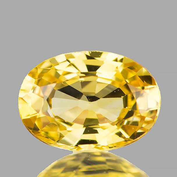 6x4 mm Oval 0.62ct Outstanding Luster Natural Yellow Sapphire [Flawless-VVS]