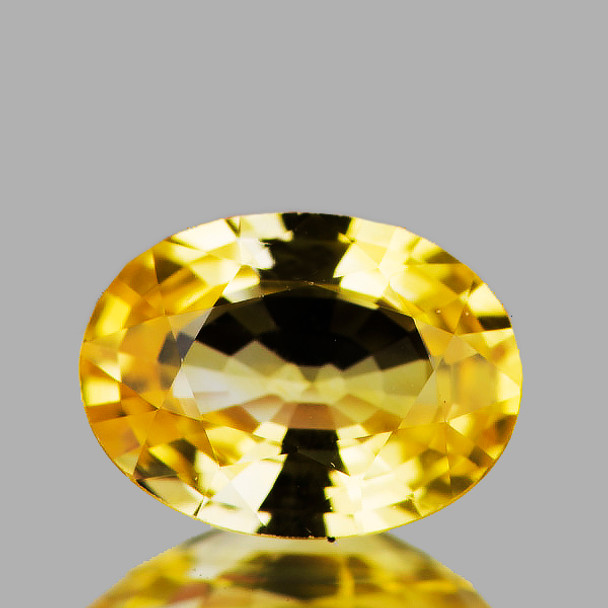 7x5 mm Oval 0.85ct Outstanding Luster Natural Yellow Sapphire [Flawless-VVS]