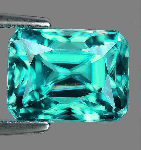 11.5x9.5 mm Octagon 6.46cts AAA Luster Top Color Natural Blue Green Apatite [Flawless-VVS]-Free Certificate