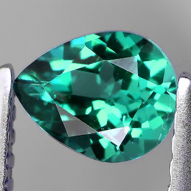 13x10 mm Pear 5.45cts AAA Luster Top Color Natural Blue Green Apatite [Flawless-VVS]-Top Grade