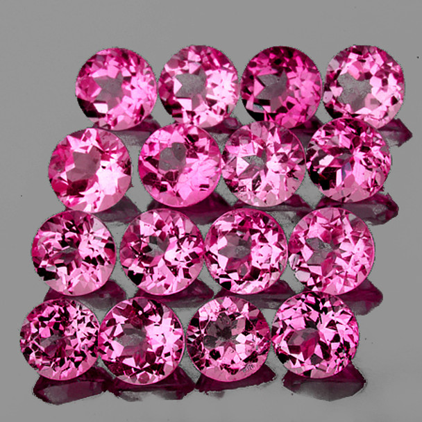 2.00 mm Round 30 pcs Top Luster Natural Pink Tourmaline [Flawless-VVS]