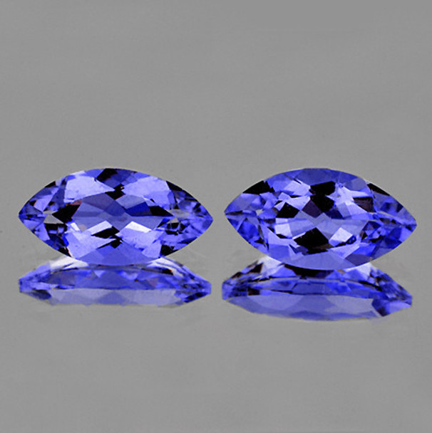 8x4 mm Marquise 2 pieces AAA Fire Luster Natural Purple Blue Tanzanite [Flawless-VVS]