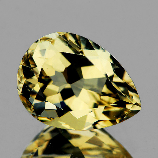 13x9 mm Pear 3.70ct Brilliant Luster Natural Golden Yellow Beryl 'Heliodor' [Flawless-VVS]