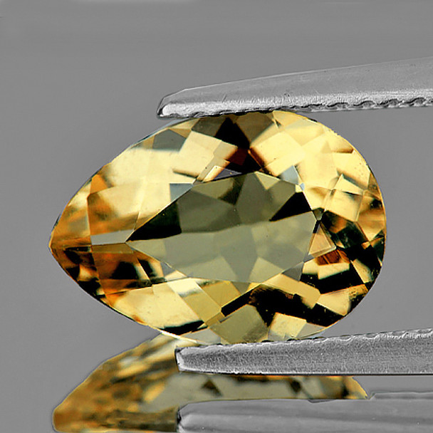 11x8 mm Pear 2.33ct Brilliant Luster Natural Golden Yellow Beryl 'Heliodor' [Flawless-VVS]