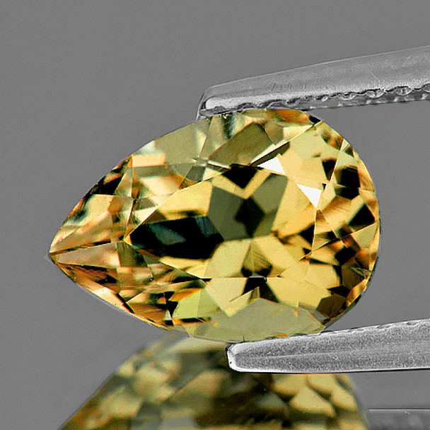 13.5x9 mm Pear 3.50ct AAA Luster Natural Intense Golden Yellow Beryl 'Heliodor' [Flawless-VVS]