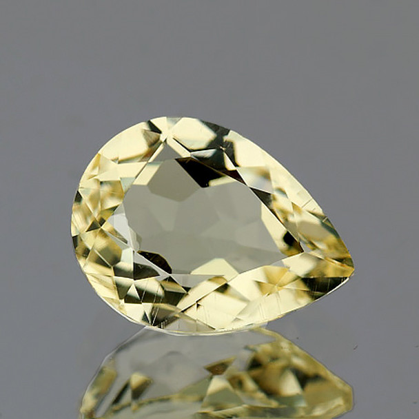 12x8 mm Pear 2.70ct AAA Luster Natural Golden Yellow Beryl 'Heliodor' [Flawless-VVS]