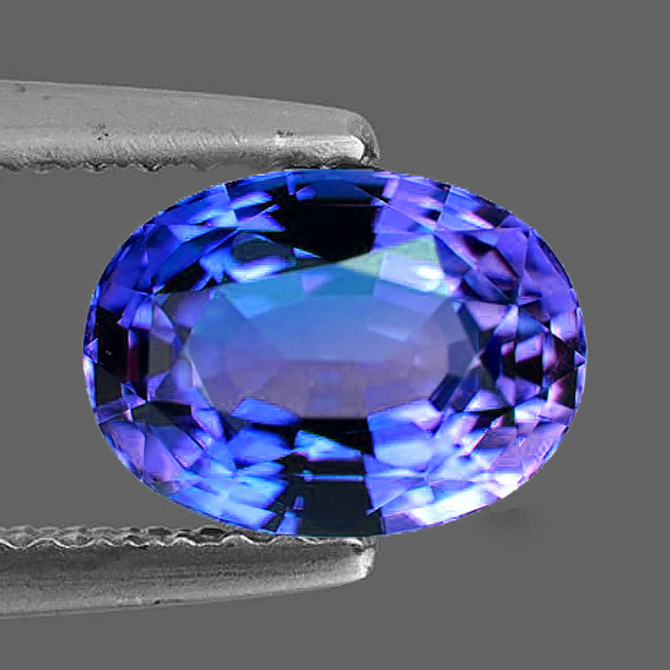 6.5x4.5 mm Oval 1 piece Top Luster Natural Intense Violet Blue Sapphire [Flawless-VVS]-AAA Grade