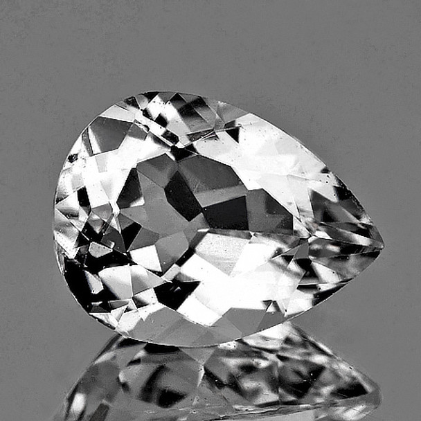 8x6 mm Pear 1 piece AAA Fire Luster Natural Colorless White Topaz [Flawless-VVS]