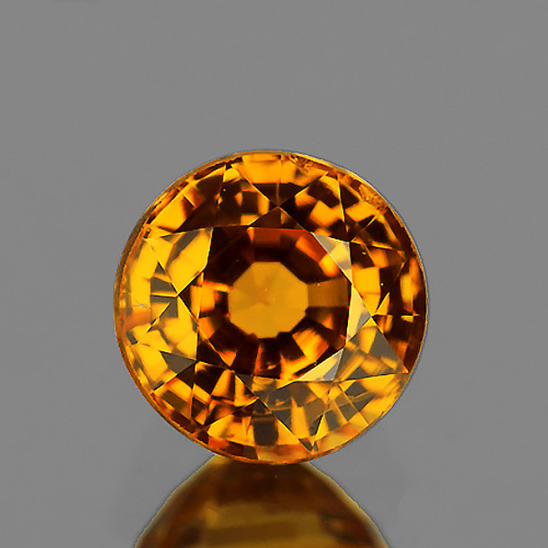 5.50 mm Round 1 piece AAA Fire Luster Natural Intense Yellow Zircon [Flawless-VVS]