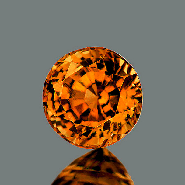 5.50 mm Round 1 piece AAA Fire Luster Natural Golden Orange Zircon [Flawless-VVS]