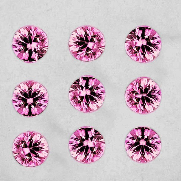 2.80 mm Round 9 pieces Machine Cut Natural Sakura Pink Mahenge Spinel [Flawless-VVS]-Rare