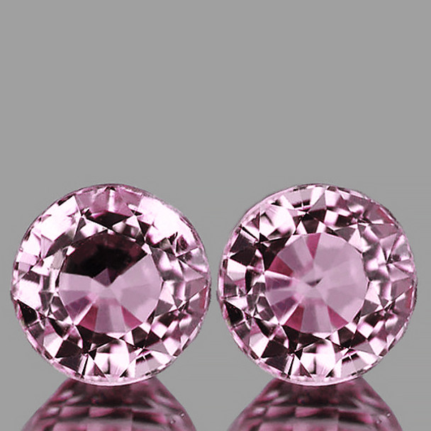 3.70 mm Round 2pcs Sparkling Natural Pink Mogok Spinel [Flawless-VVS]