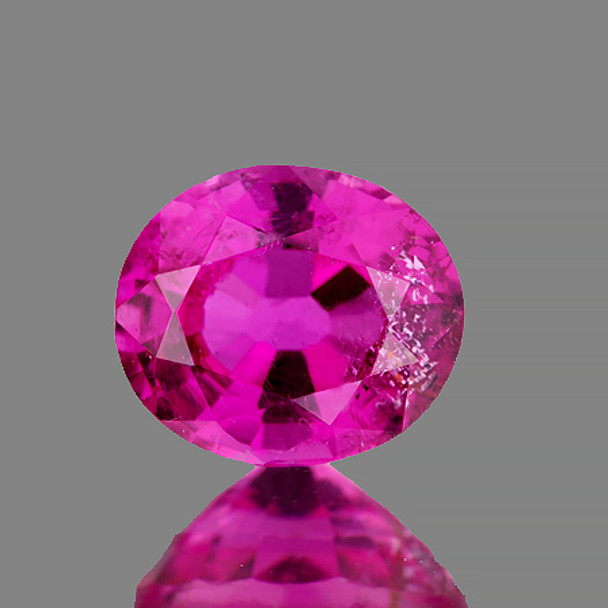 7.00 mm Semi-Round 1.21ct Brilliant Luster Natural Rubellite Pink Tourmaline [SI]