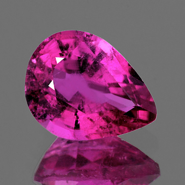 8x6.5 mm Pear 1.25ct Brilliant Luster Natural Rubellite Pink Tourmaline [SI]