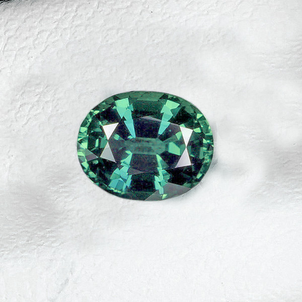 6x5 mm Oval 0.80ct Brilliant Luster Natural Blue Green Sapphire [VVS]