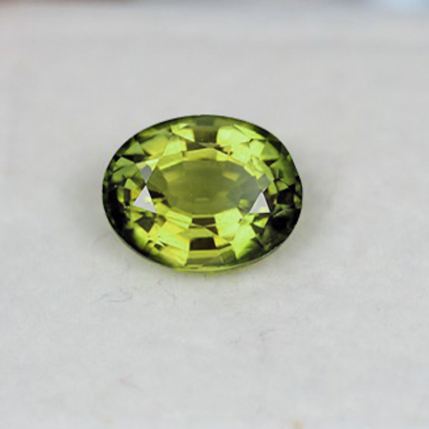 5.5x4.5 mm Oval 0.58ct Brilliant Luster Natural Forest Green Sapphire [Flawless-VVS]