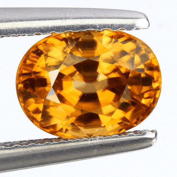 6x5 mm Oval 0.85ct AAA Luster Natural Madagascar Golden Yellow Sapphire [Flawless-VVS]