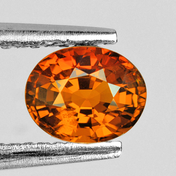 7x5 mm Oval 0.85ct AAA Luster Natural Madagascar Orange Sapphire [Flawless-VVS]