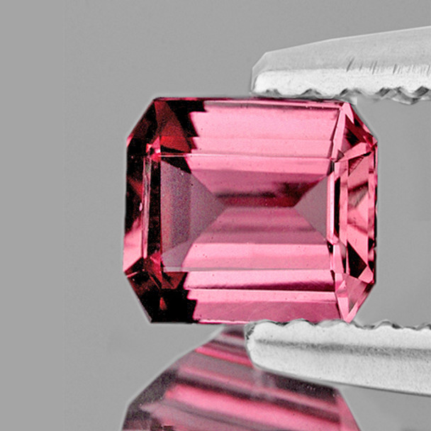 6x5 mm Octagon 0.86ct AAA Luster Natural Padparadscha Pink Tourmaline [Flawless-VVS]