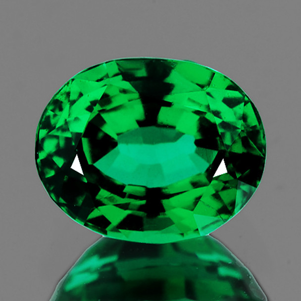 5x4 mm Oval 0.43ct Top Fire Natural Emerald Green Tsavorite Garnet [VVS]