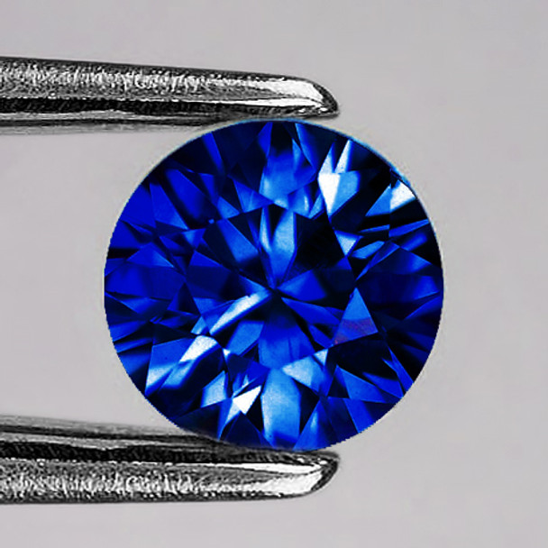 5.00 mm Round 0.54ct Fire Luster Natural Intense Top Blue Sapphire [Flawless-VVS]