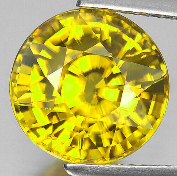 6.00 mm Round 1.22ct AAA Fire Luster Natural Top Yellow Mali Garnet [Flawless-VVS]-Top Grade