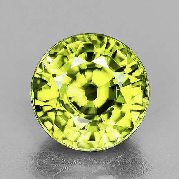 6.00 mm Round 1.25ct Superb Luster Natural Canary Yellow Mali Garnet [Flawless-VVS]-Top Grade