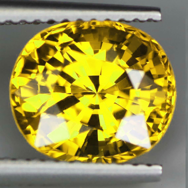 7x6 mm Oval 1.22ct Superb Luster Natural Intense Yellow Mali Garnet [Flawless-VVS]-Top Grade