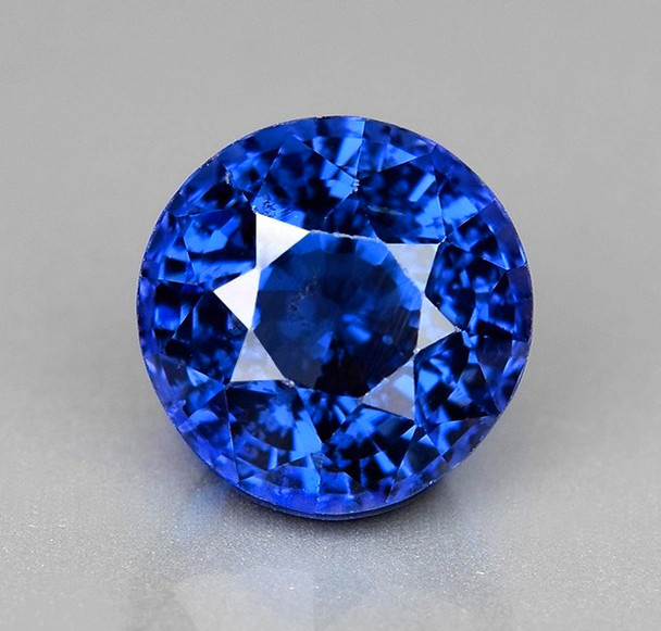 3.50 mm Round Step 1 piece Natural Royal Blue Sapphire [Flawless-VVS]