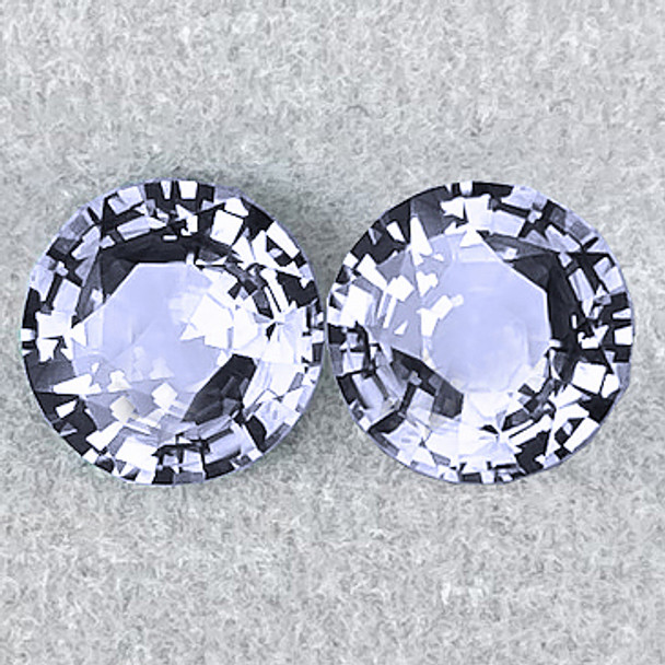 4.50 mm Round 2 pieces AAA Fire Luster Natural Brilliant White Sapphire  [Flawless-VVS]