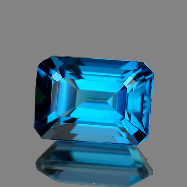 10x7 mm Octagon 3.36cts AAA Luster Natural London Blue Topaz [Flawless-VVS]