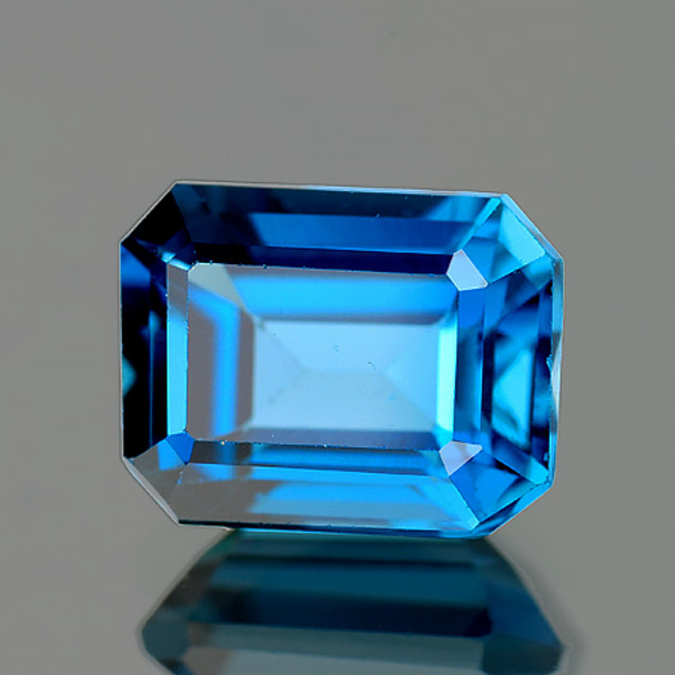 10x8 mm Octagon 3.81cts AAA Luster Natural London Blue Topaz [Flawless-VVS]