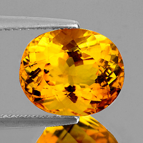 24x20 mm Oval 35.77cts AAA Fire Natural Golden Orange Citrine [Flawless-VVS]