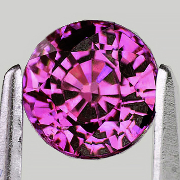 5.50 mm Round 1 piece AAA Luster Natural Intense Violet Pink Sapphire [Flawless-VVS]-Rare Top Grade